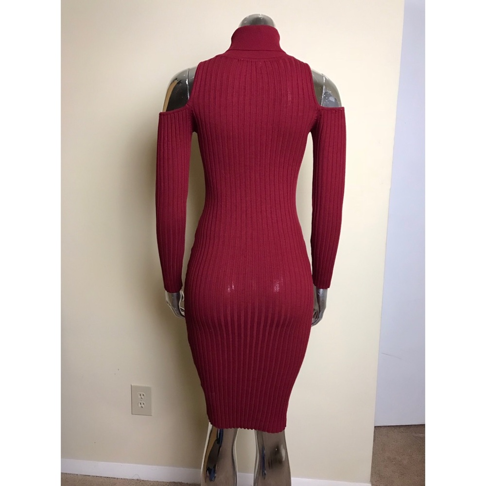 Red Fashion Nova Midi Dress - Picture 4 of 5